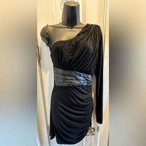 Black Sky Brand One Shoulder Dress - Size L